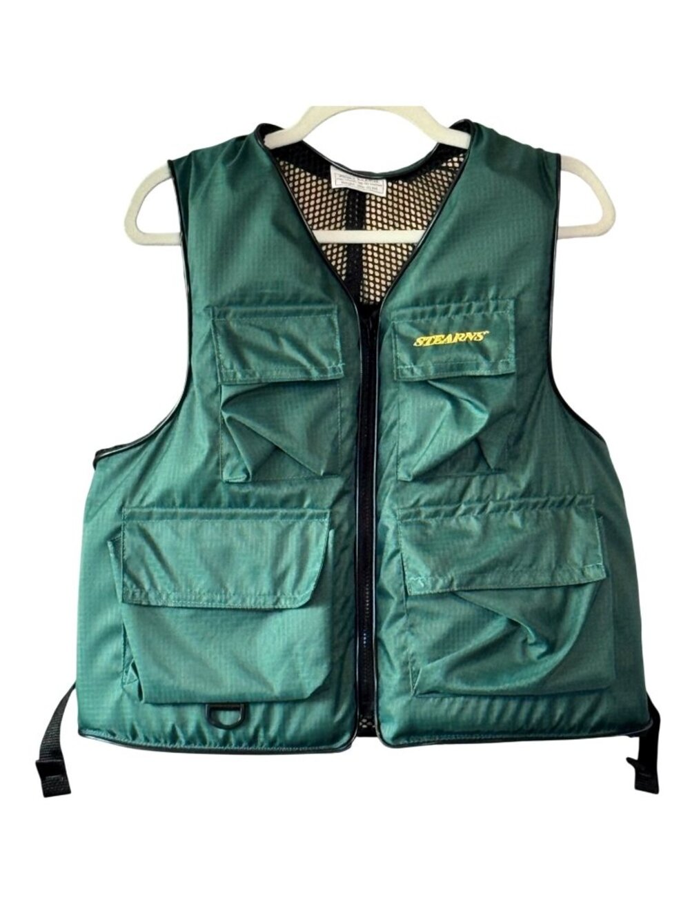 Vintage Stearns Flotation Aid Type III PFD Fishing Vest Green XL